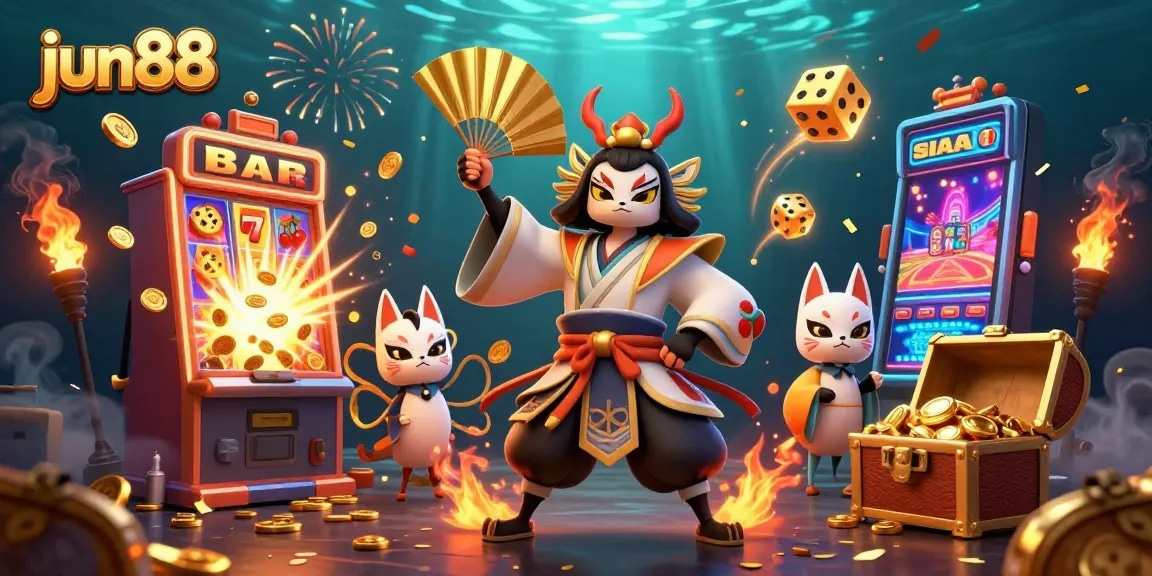 Experience thrilling gaming action at jun88 with vibrant slot machines and unique characters.