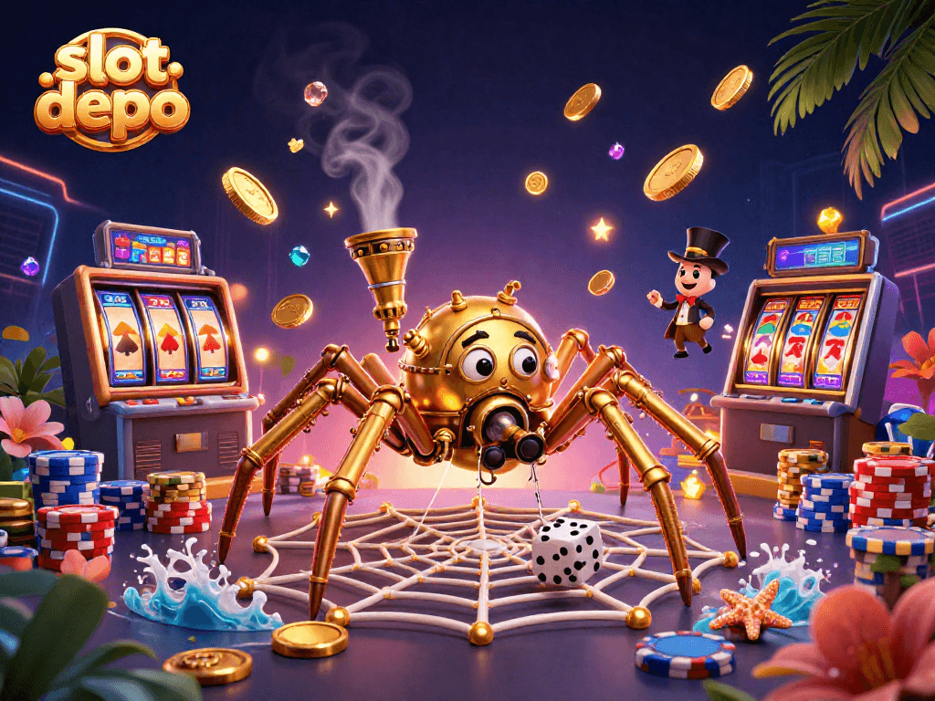 Play exciting games on slot depo 5000 with a dazzling atmosphere of golden coins and thrilling reels.