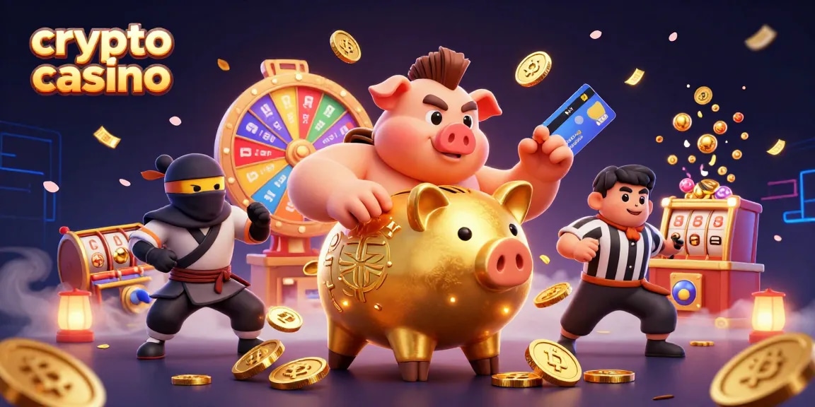 Profitez d'une expérience captivante avec le crypto casino illustré par un personnage principal dynamique.