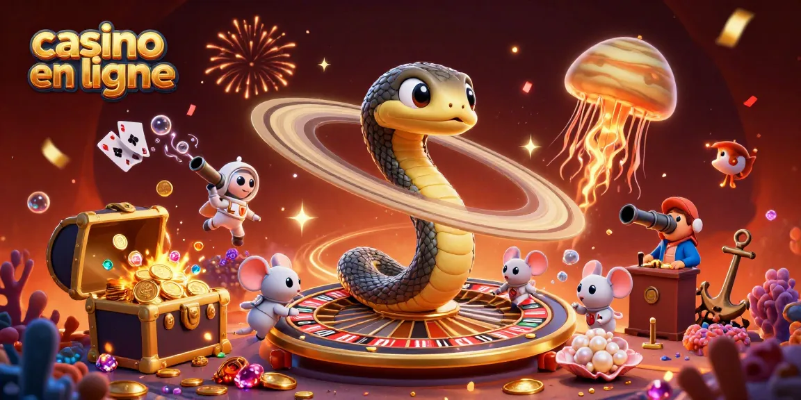 Jouez aux jeux de casino en ligne avec des astronautes à Saturne et un méduse dorée comme dealer.