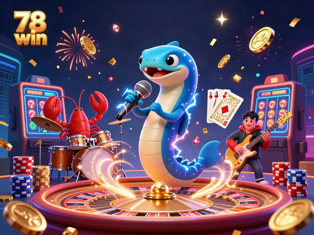 Experience thrilling gameplay with 78 win in this vibrant underwater casino scene filled with excitement.