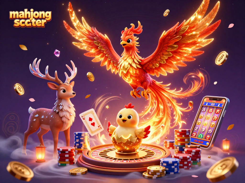 Experience the excitement of mahjong scatter with vibrant casino elements and dynamic characters.