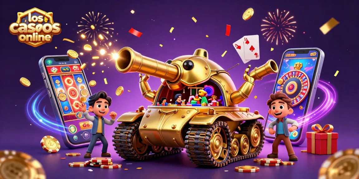 Los mejores casinos online ofrecen juegos de tragamonedas en una ilustración de casino vibrante y entretenida.