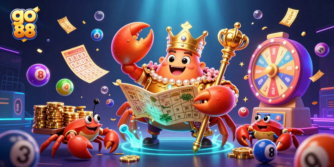 Bet on a jackpot with go 88's colorful lottery balls and vibrant casino elements.