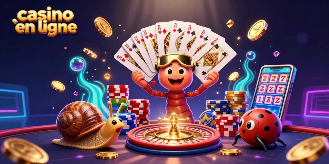 Casino en ligne dynamique avec des personnages animés, des pièces dorées et des jeux en cours.