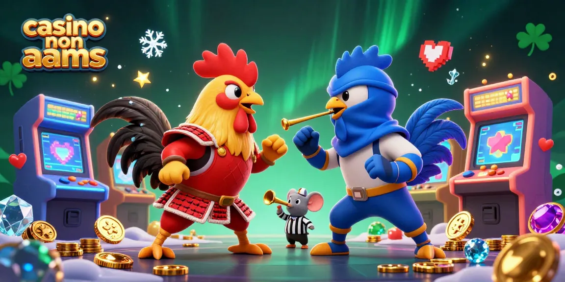 Gioca nei casino non AAMS e vivi un'esperienza avvincente con combattimenti tra galli, foglie dorate e giochi arcade luminosi.