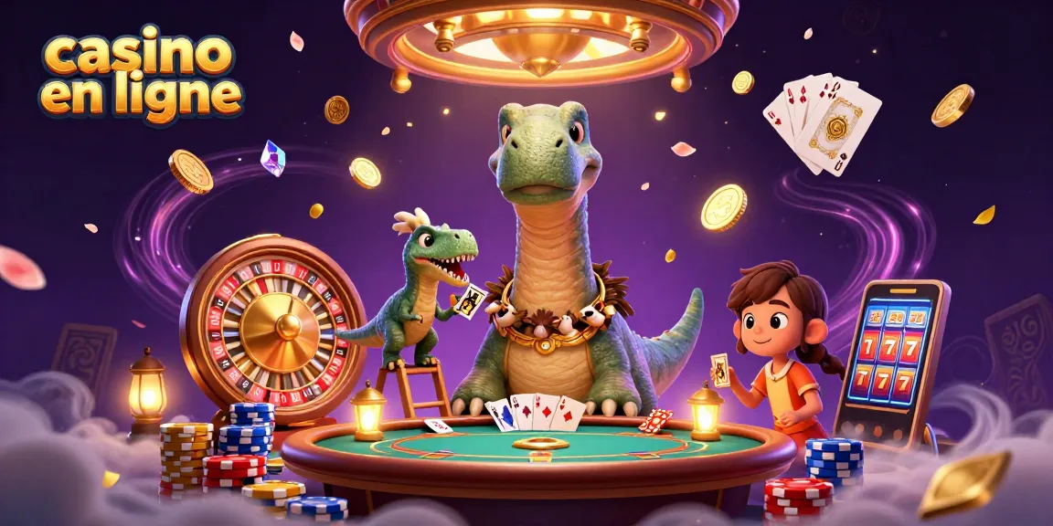 Gagnez aux jeux passionnants du casino en ligne avec une illustration dynamique.