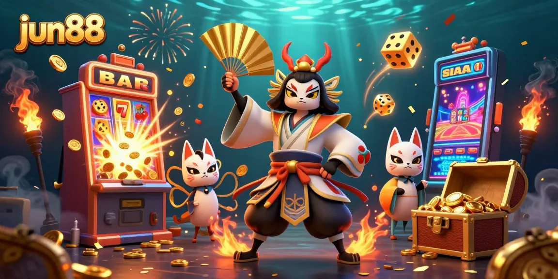 Experience thrilling gaming action at jun88 with vibrant slot machines and unique characters.