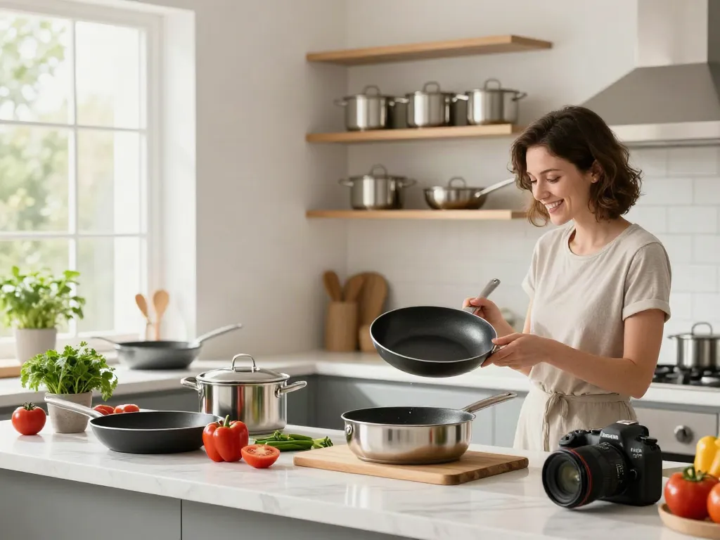 CookWare Price in Bangladesh displayed in a modern kitchen with vibrant cookware and fresh ingredients.
