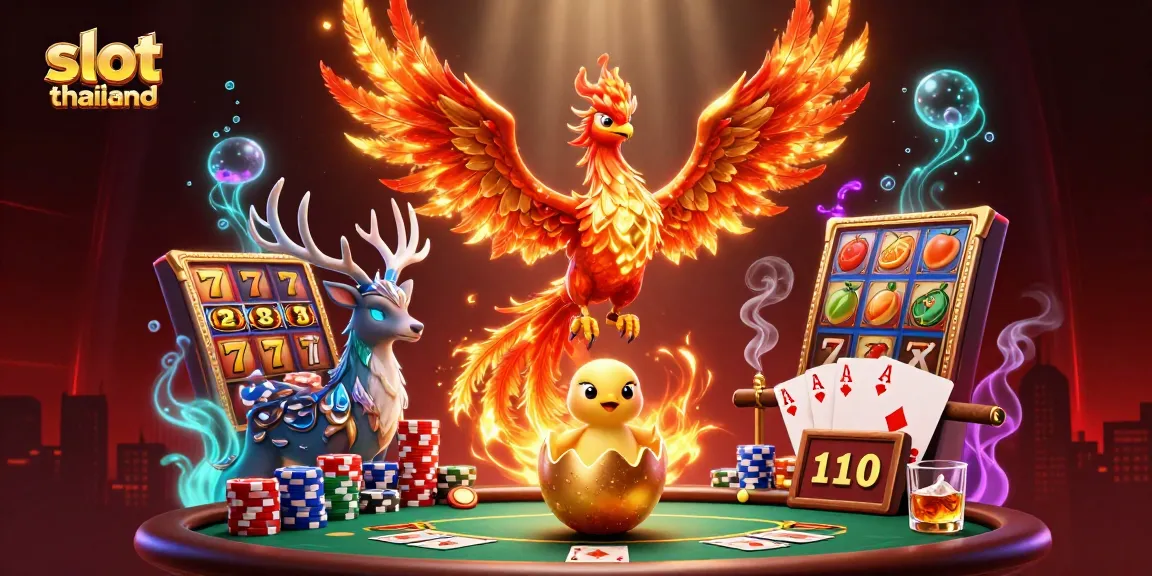 Engage in the thrilling experience of slot thailand with vibrant slot reels and dynamic characters.