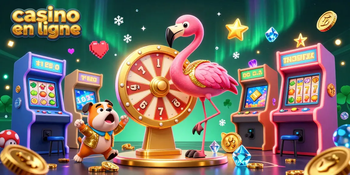 Gagnez avec les machines à sous en ligne et les jackpots dans un casino en ligne animé.