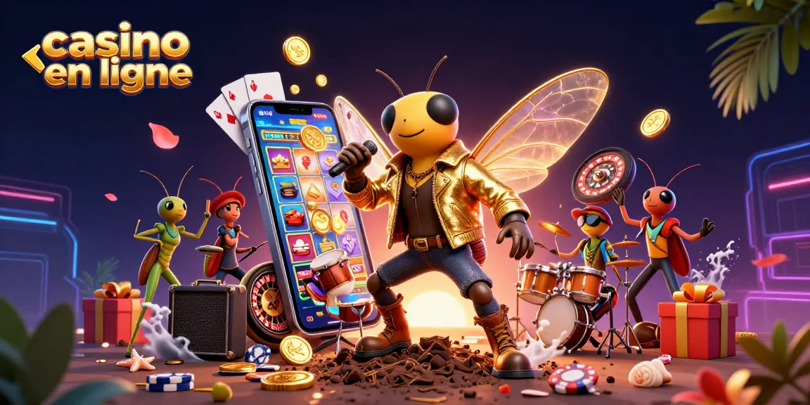 Casino en ligne : illustrations vibrantes d'une rébellion musicale dans un contexte de jeu dynamique.