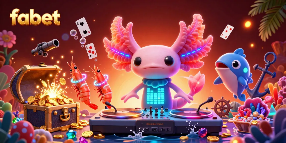 Experience fabet excitement with vibrant underwater casino scene featuring animated characters and treasure elements.