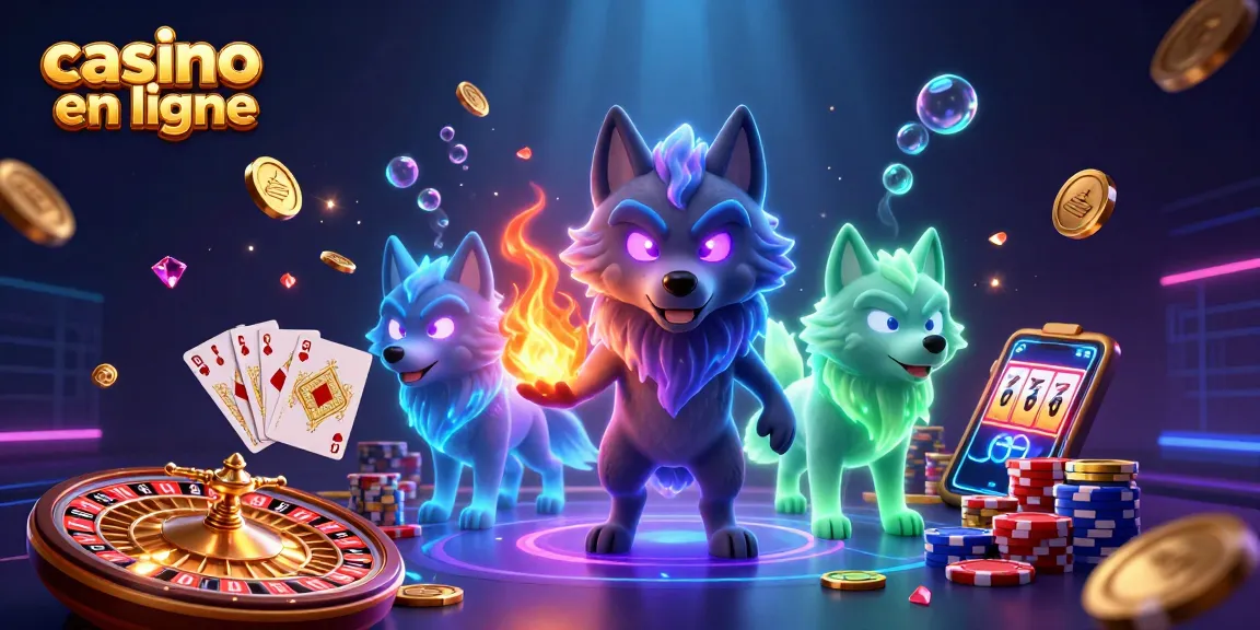 Plongez dans l'univers captivant du casino en ligne avec des loups fantomatiques et des pièces scintillantes.