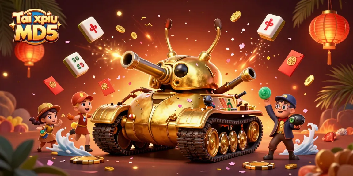 Experience the excitement of Tài xỉu MD5 with a dynamic casino scene showcasing a golden beetle tank.