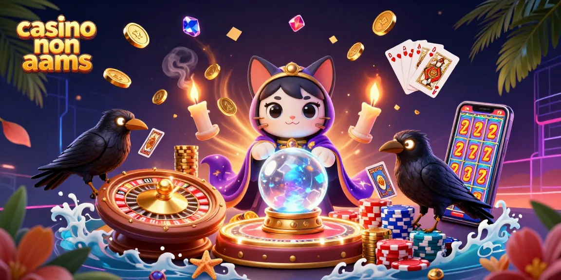 Vinci con i migliori casinò non AAMS grazie a un'illustrazione 3D ricca di elementi di gioco.