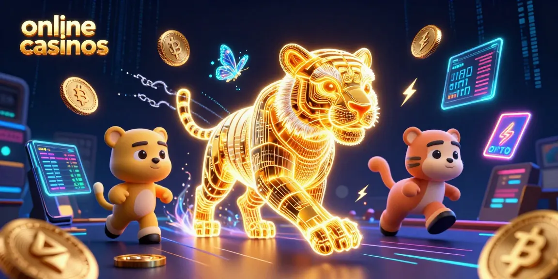Engage with top online casinos through vibrant 3D digital art showcasing dynamic gaming elements.