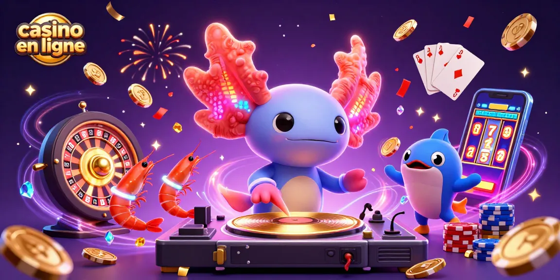 Gagnez avec les jeux de casino en ligne dans cette illustration 3D captivante.