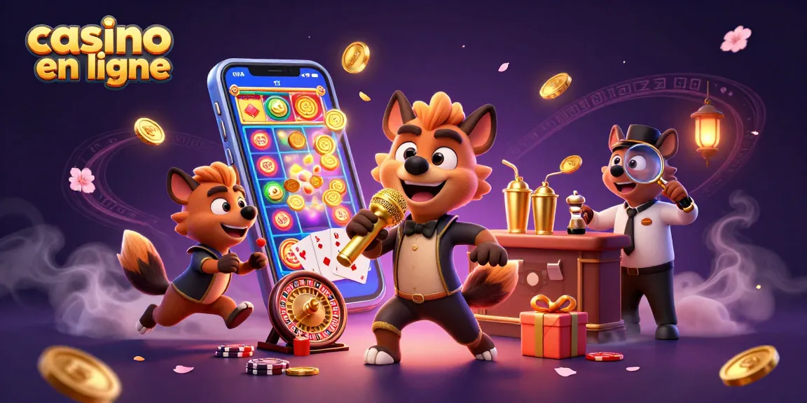 Jouez sur casino en ligne avec des hyènes animant un club de casino ludique.