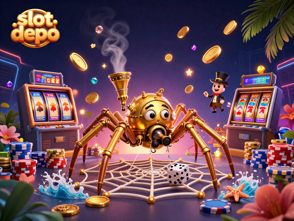Play exciting games on slot depo 5000 with a dazzling atmosphere of golden coins and thrilling reels.