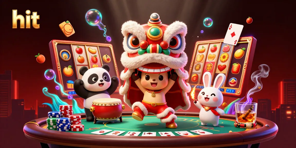 Experience hit action with animated characters in a vibrant casino-themed scene.
