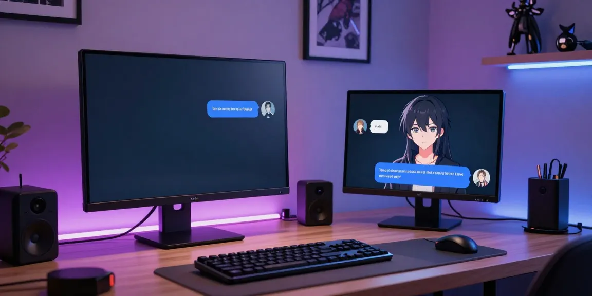 Engaging hentai ai chat scene with anime character on a tablet.