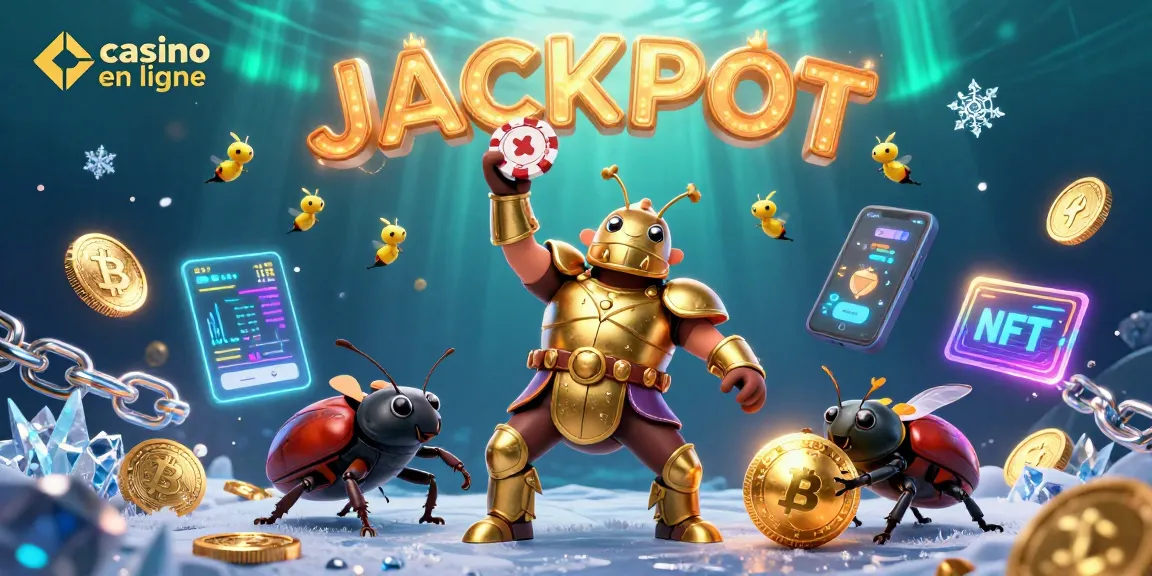 Vivez l'expérience des jeux de casino en ligne avec une illustration captivante de personnages ludiques.