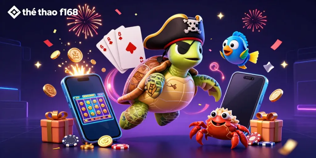 Experience excitement with thể thao f168, where a pirate turtle and friends reveal gaming treasures!