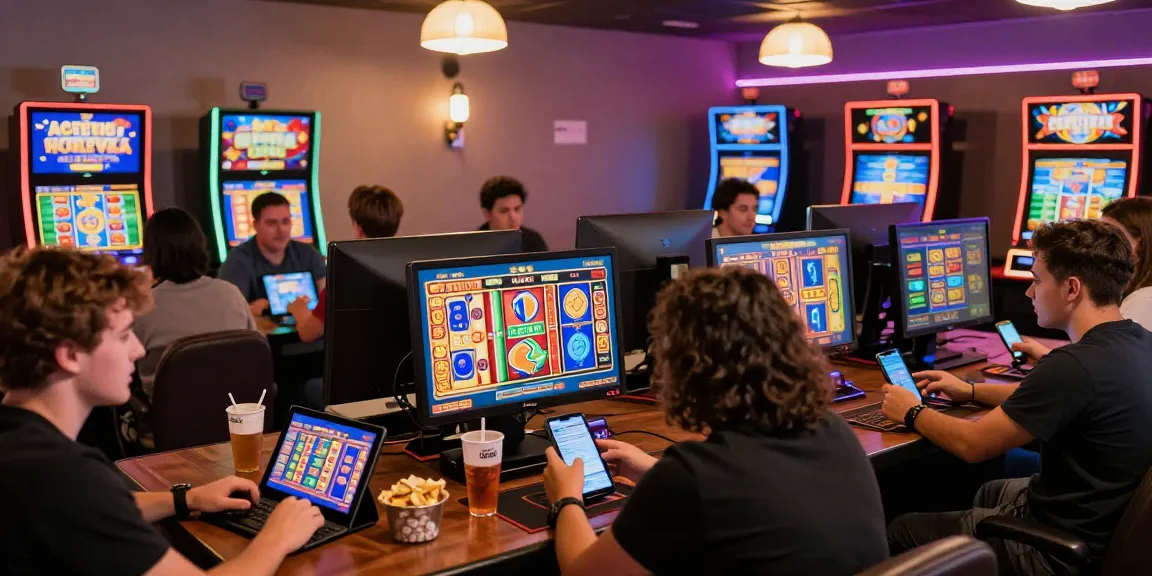 Engaging online gaming session showcasing diverse players enjoying daftar slot in a lively and colorful setting.
