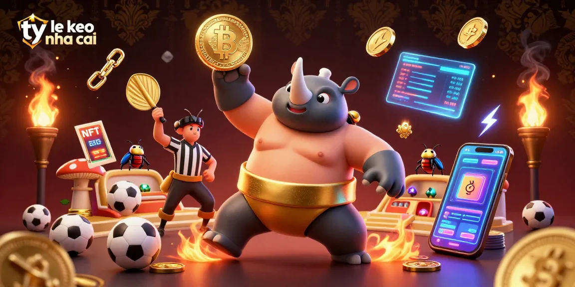 Experience the excitement of ty le keo nha cai with our vibrant sports betting illustration featuring beetle champions.