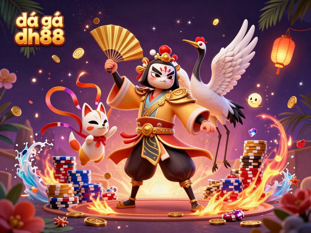 Engage in thrilling đá gà dh88 experiences with vibrant characters and dynamic elements in a rich atmosphere.