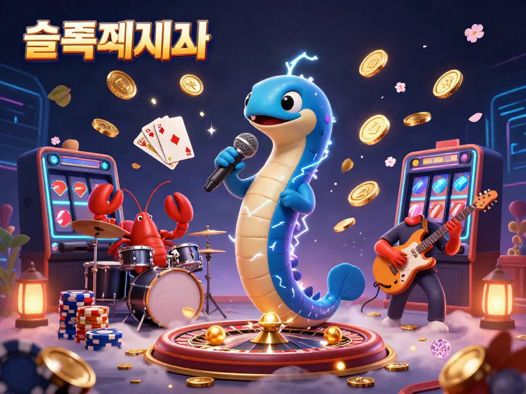 Experience thrilling slots and jackpots at 슬롯사이트 in an exciting underwater casino scene.