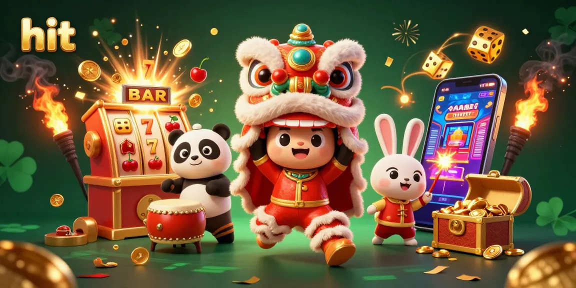 Hit your luck with exciting jackpot slots in a vibrant casino scene featuring lively characters.