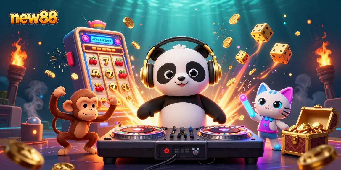 Experience thrilling moments at new88 with vibrant characters in an exhilarating casino scene.