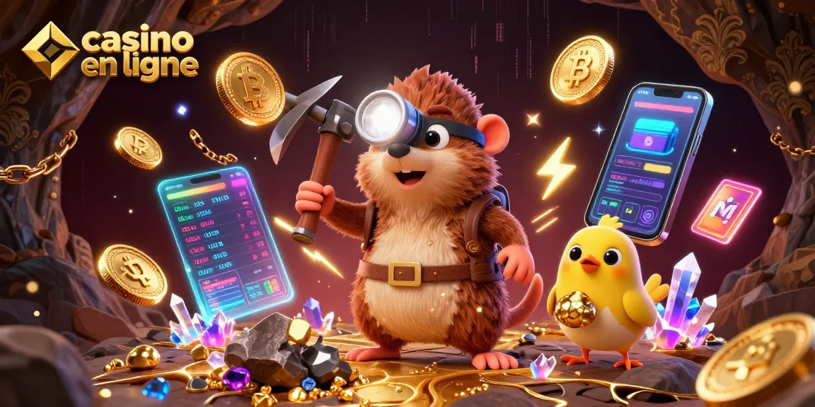 Explore des stratégies gagnantes dans le casino en ligne avec un sculpteur de trésor et des éléments crypto.