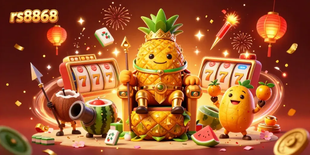 Experience exhilarating wins at rs8868 with a vibrant casino scene featuring lively characters and dynamic game elements.