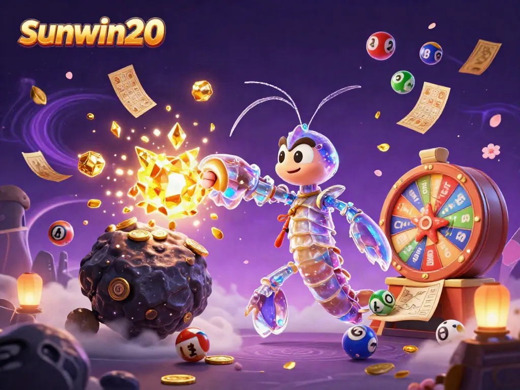 Experience thrilling gameplay with sunwin20 as a galactic samurai mantis shrimp collects gold coins in an imaginative online casino.