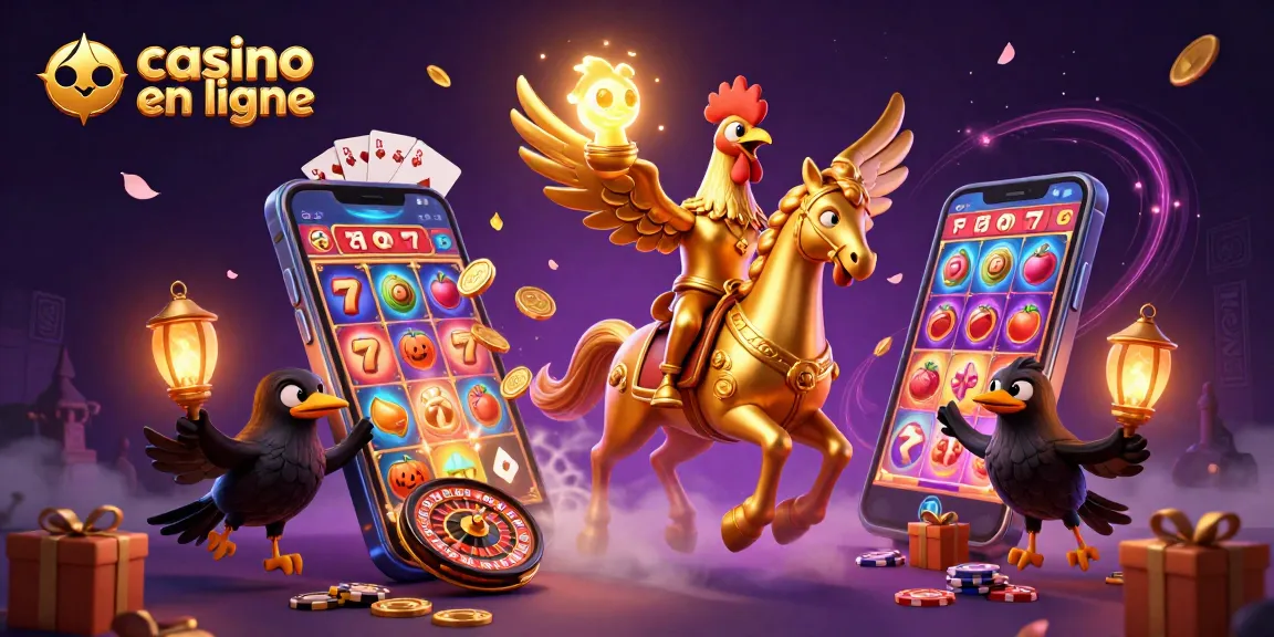 Les jeux captivants de casino en ligne avec un coq doré et des corbeaux lumineux dans un casino
