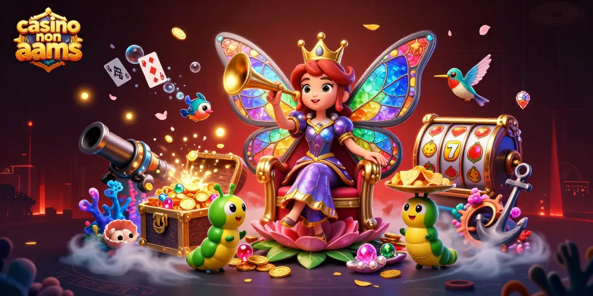 Gioca in stile luminoso al casino non AAMS, con una regina farfalla e ricchezze colorate.
