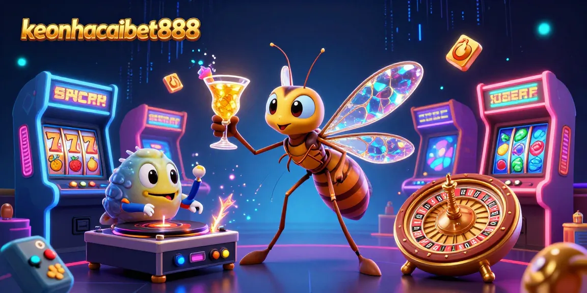 Engage in the excitement of keonhacaibet888 with dynamic 3D casino visuals featuring animated characters.