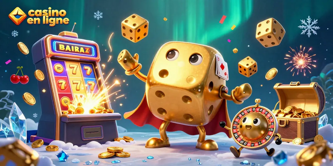 Jouez à des jeux captivants de casino en ligne avec des dés dorés et des machines à sous en pleine effervescence.