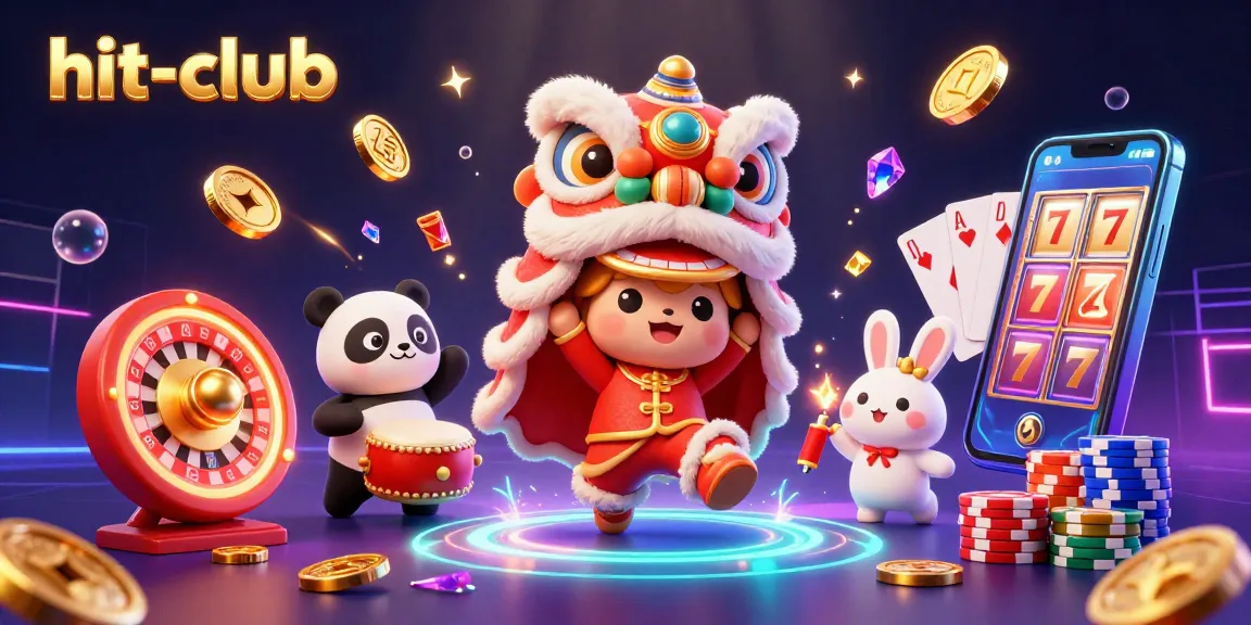 Engage with the hit-club’s exciting gaming scene featuring a vibrant lion dance, drumming panda, and thrilling casino action.