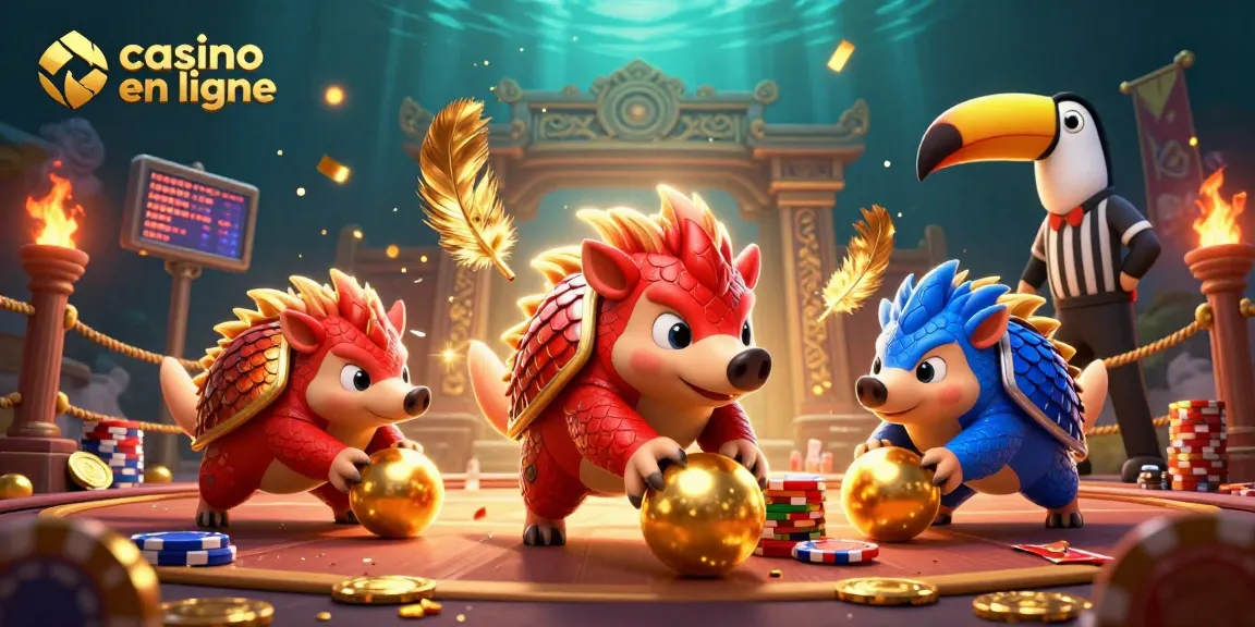 Découvrez l'action palpitante du casino en ligne à travers un match vibrant de pangolins.