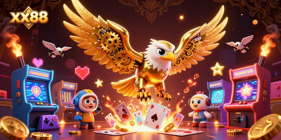 Experience thrilling gameplay at xx88 with a dynamic illustration of casino action and gaming excitement.
