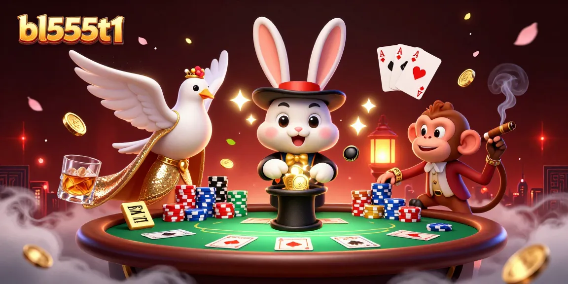 Experience bl555t1 magic as the rabbit pulls golden coins, while a dove and a monkey heighten the casino thrill.