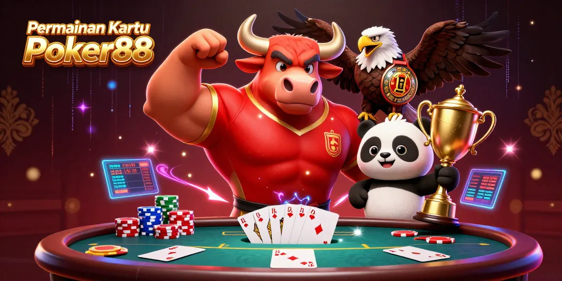 Engage in Permainan Kartu Poker88 with dynamic characters and rich casino elements.
