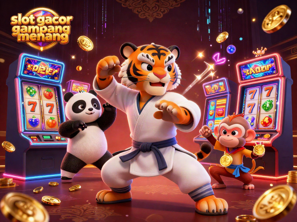 Spin the slot gacor gampang menang reels for big wins with Kung Fu characters and golden medals!