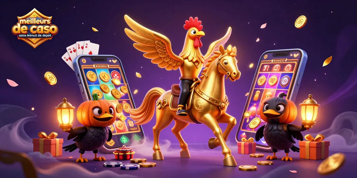 Profitez des meilleurs sites de casino sans bonus de dépôt avec cette illustration animée captivante.