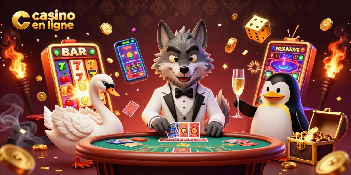 Offrez-vous une expérience inoubliable de casino en ligne avec des personnages animés jouant aux cartes.