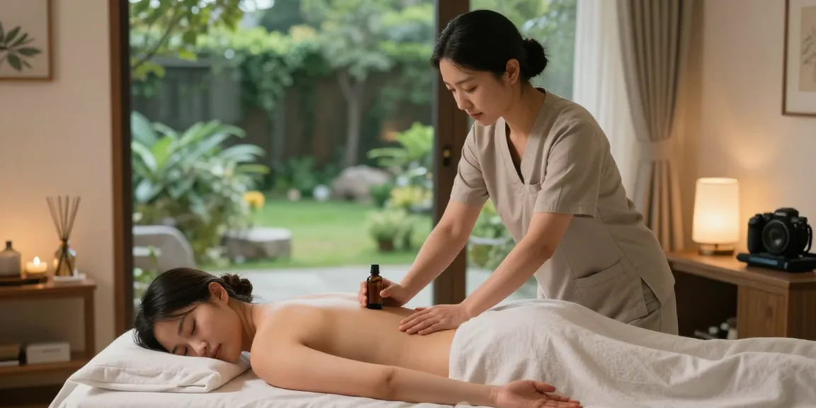 Enjoying 송파출장마사지 in a cozy home as a skilled therapist provides soothing care.